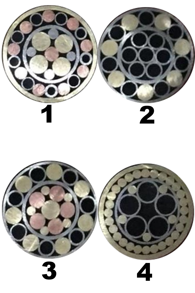 Perno a mosaico 9,5 mm Decorazione per manico